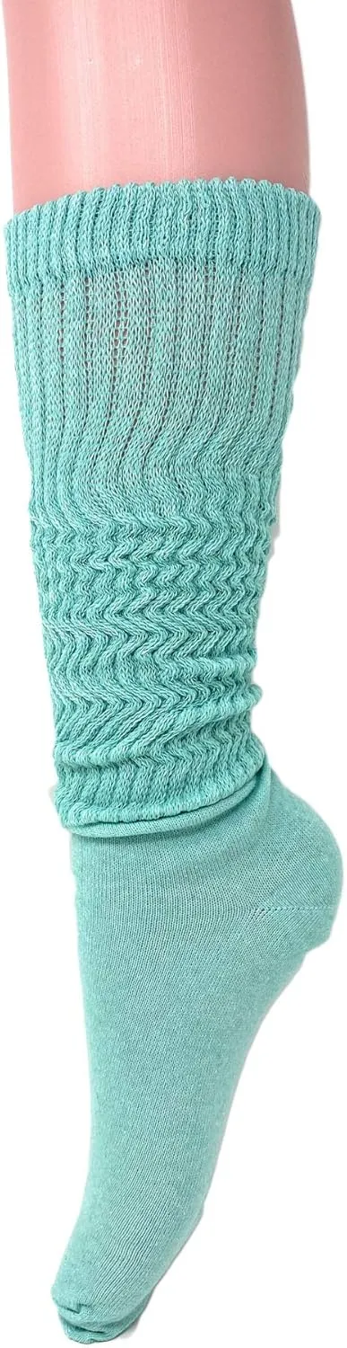 AWS/American Made Slouch Scrunch Lightweight Socks for Women Shoe Size 5 to 10