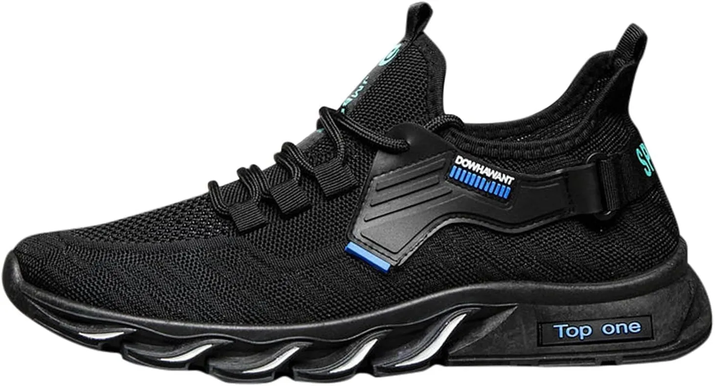 BORAMAX Men's Running Shoes Breathable Men's Tennis Shoes Lightweight Sneakers One Pedal Gym Casual Comfortable Shoes