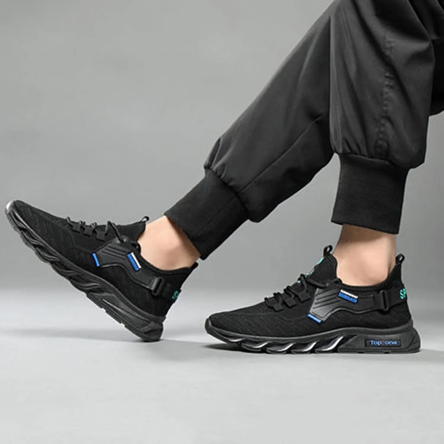 BORAMAX Men's Running Shoes Breathable Men's Tennis Shoes Lightweight Sneakers One Pedal Gym Casual Comfortable Shoes
