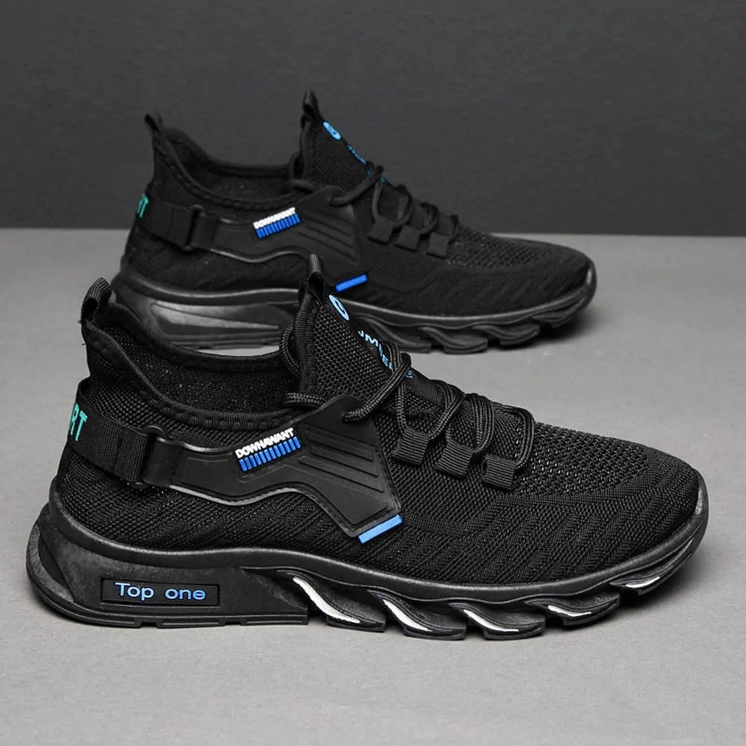 BORAMAX Men's Running Shoes Breathable Men's Tennis Shoes Lightweight Sneakers One Pedal Gym Casual Comfortable Shoes