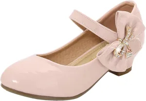 Girls High Heeled Shoes Children Leather Shoes Princess Dress Shoes Primary School Students Sandals for Girls Size 4