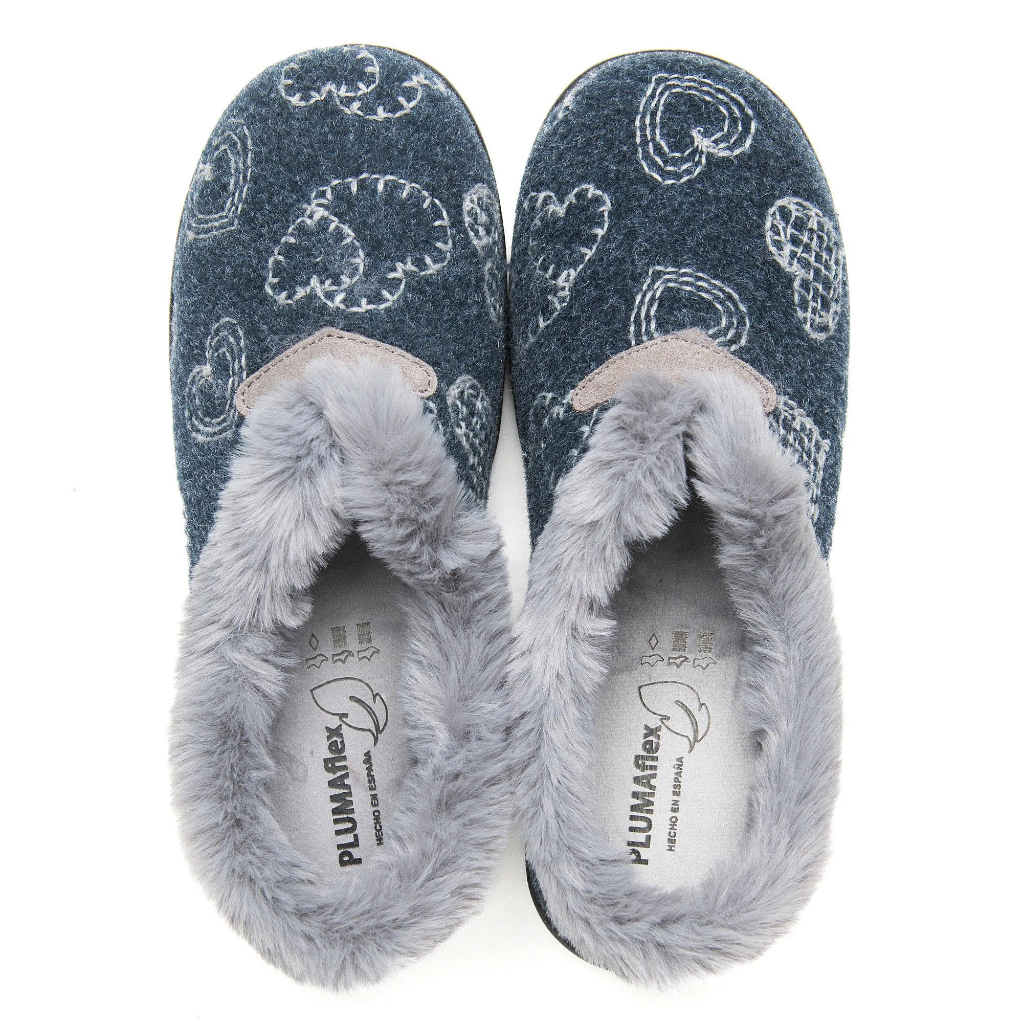 Ladies Marine Bedroom Slipper Mule Plumaflex Memory Foam 12208