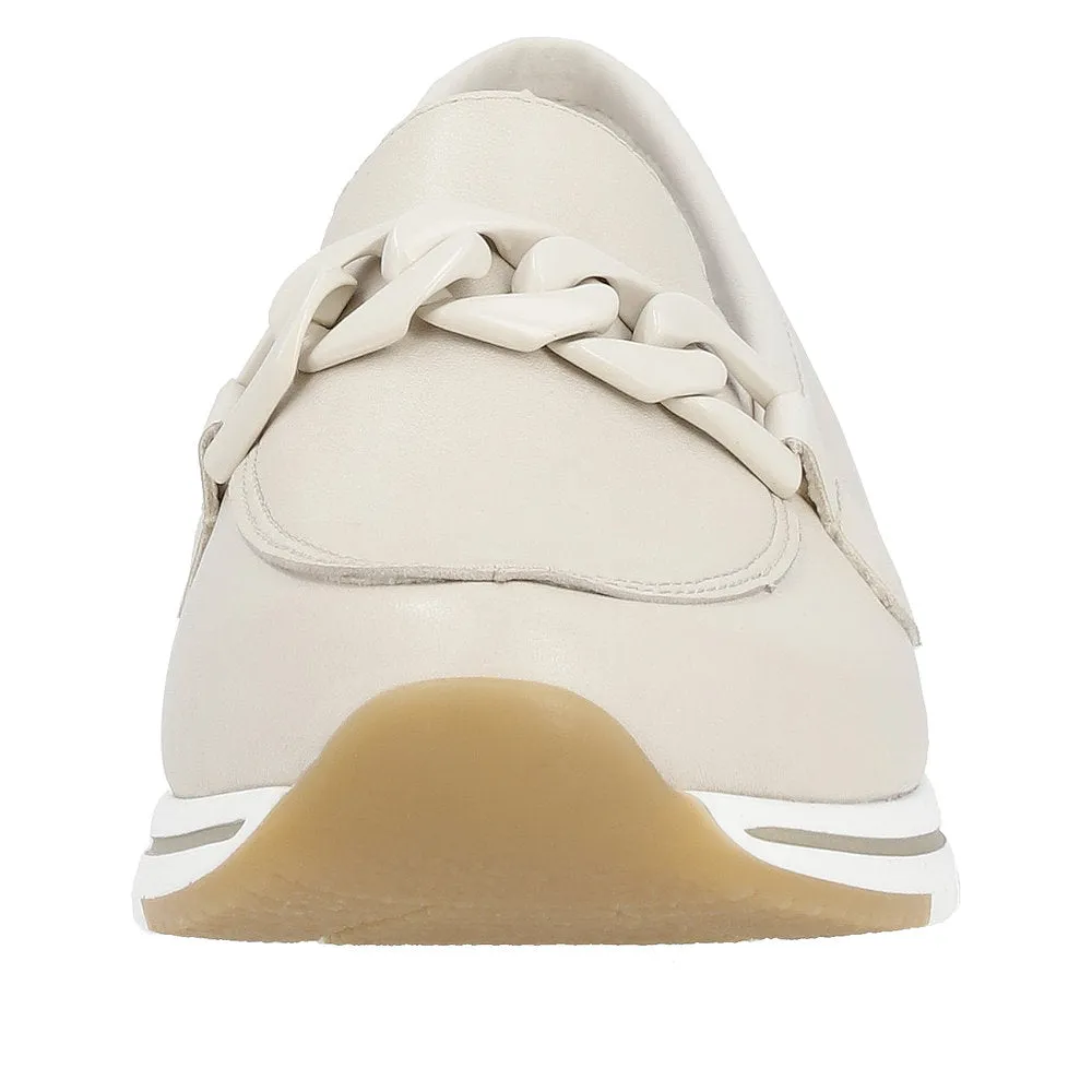 Ladies Remonte Slip On Shoes With Buckle Detail Cream R6711-60 sale