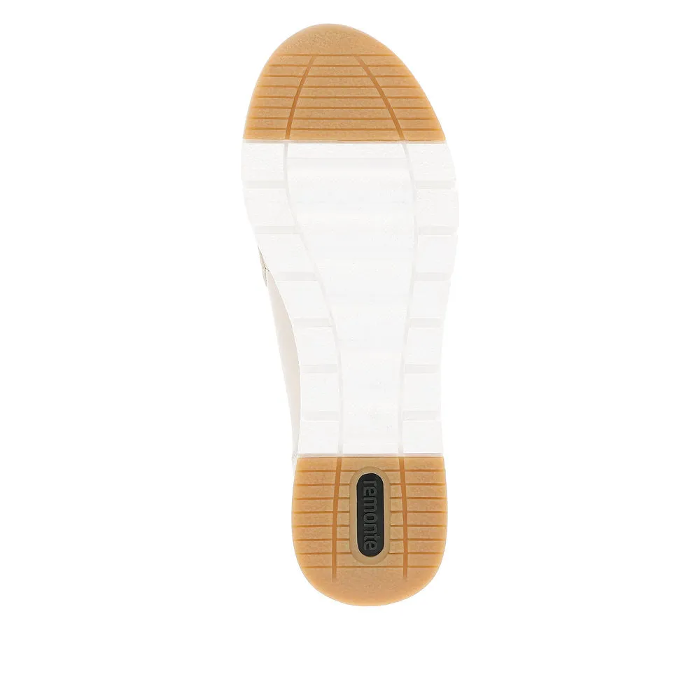Ladies Remonte Slip On Shoes With Buckle Detail Cream R6711-60 sale