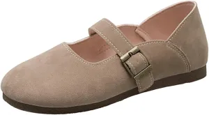 Ladies Summer Fashion Flat Bottom Shoes Solid Colour Leisure Out Travel Non Slip Soft Buckle Casual Shoes