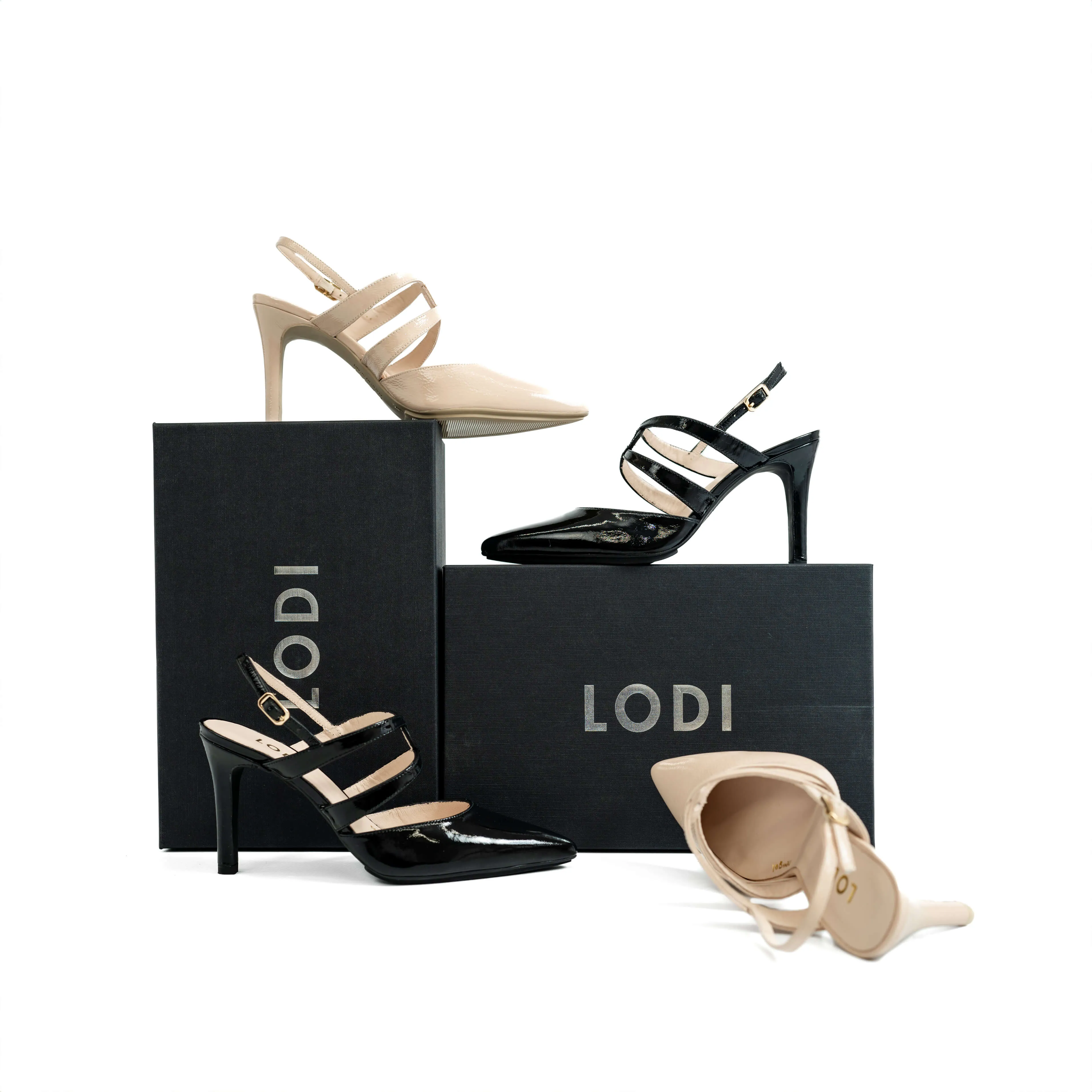 LODI Rianes Nude Slingback High Heels