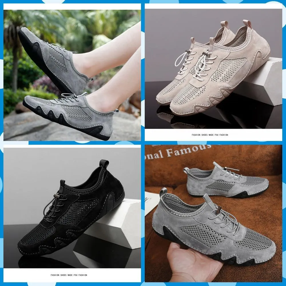 Men's Lightweight Casual Sneakers Non-Slip Breathable Mesh Walking Slip-On Casual Sneakers for Hiking, Walking, Driving & Everyday Wear