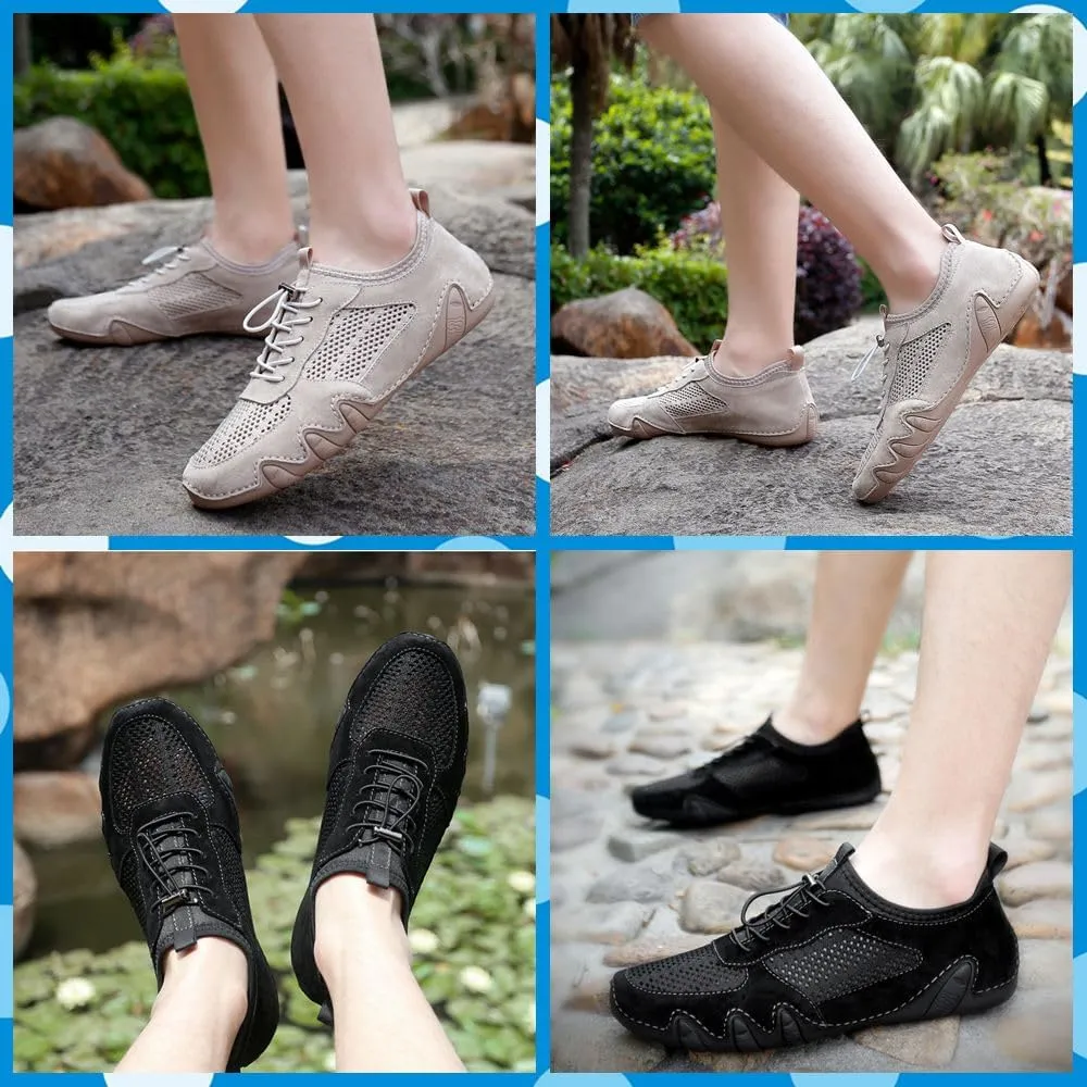 Men's Lightweight Casual Sneakers Non-Slip Breathable Mesh Walking Slip-On Casual Sneakers for Hiking, Walking, Driving & Everyday Wear