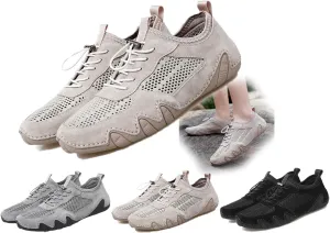 Men's Lightweight Casual Sneakers Non-Slip Breathable Mesh Walking Slip-On Casual Sneakers for Hiking, Walking, Driving & Everyday Wear