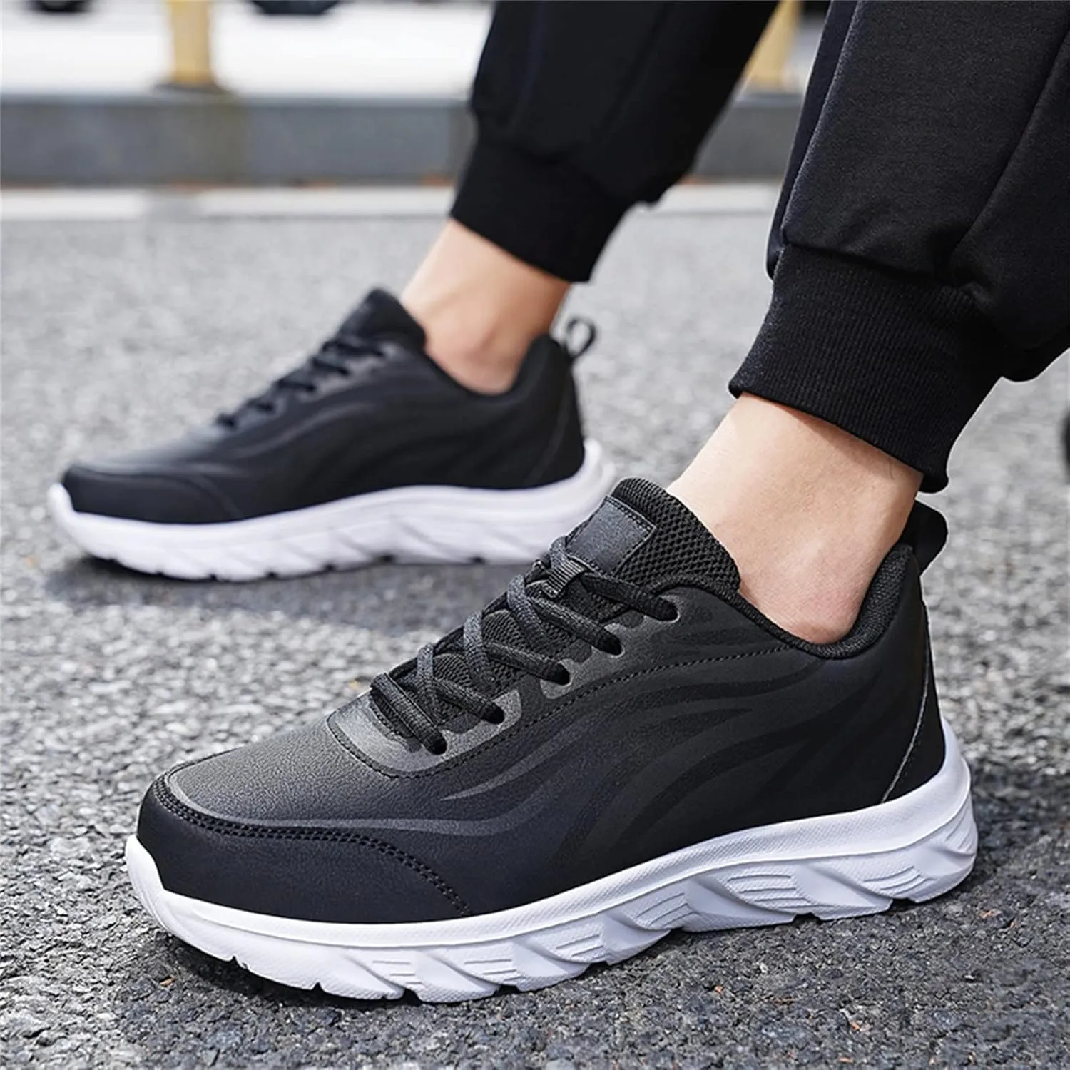 Mens Shoes Large Size Casual Leather Print Casual Fashion Simple Shoes Running Sneaker Insoles Mens Lite Adapt Sneaker -