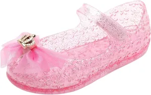 Sandals Shoe for Big Kid Summer Sandals Hollow Toe Jelly Baby Girl Soft Sole Children's Princess Performance Shoes