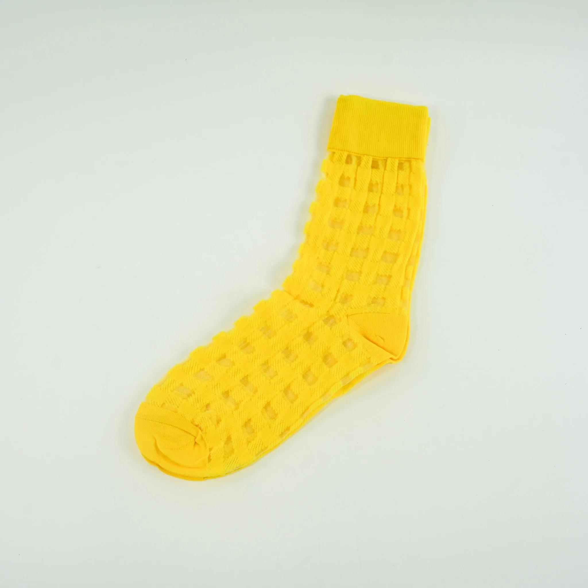 Sheer Grid Socks