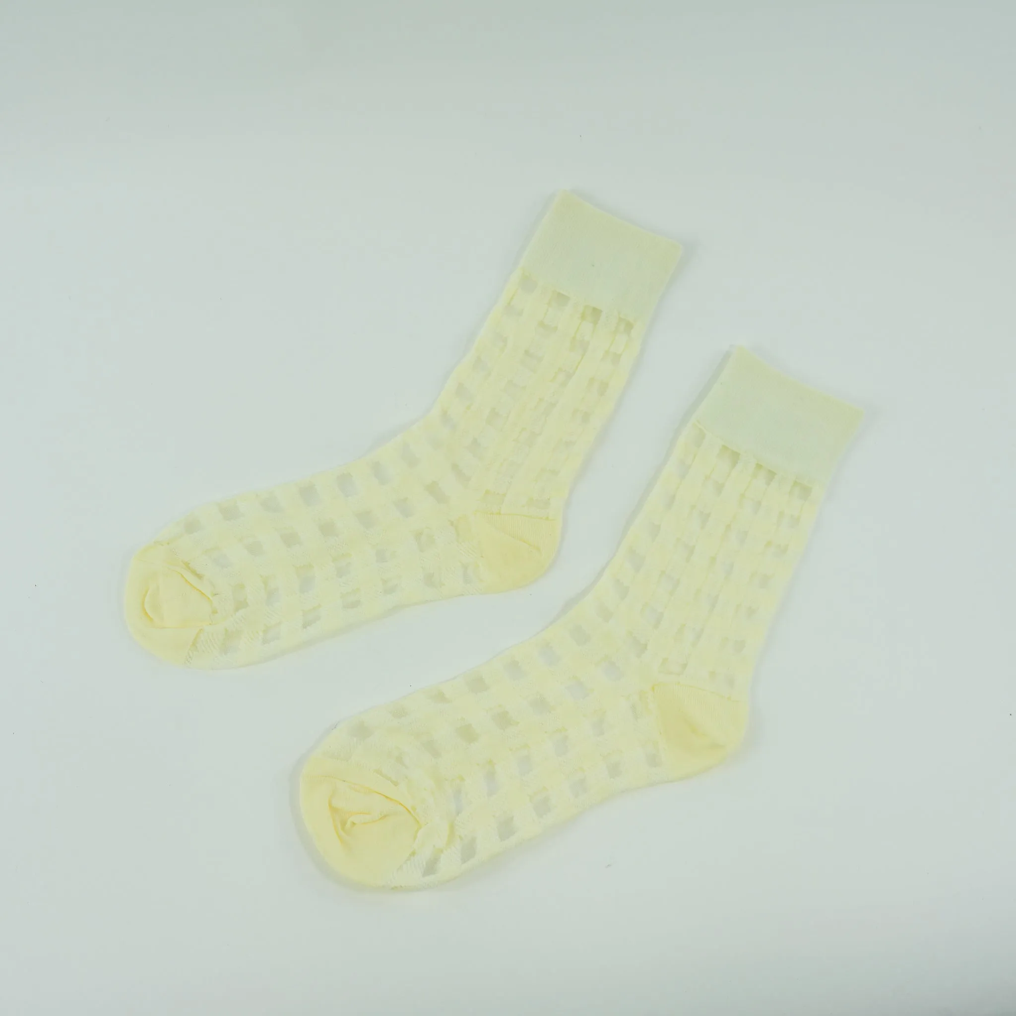 Sheer Grid Socks