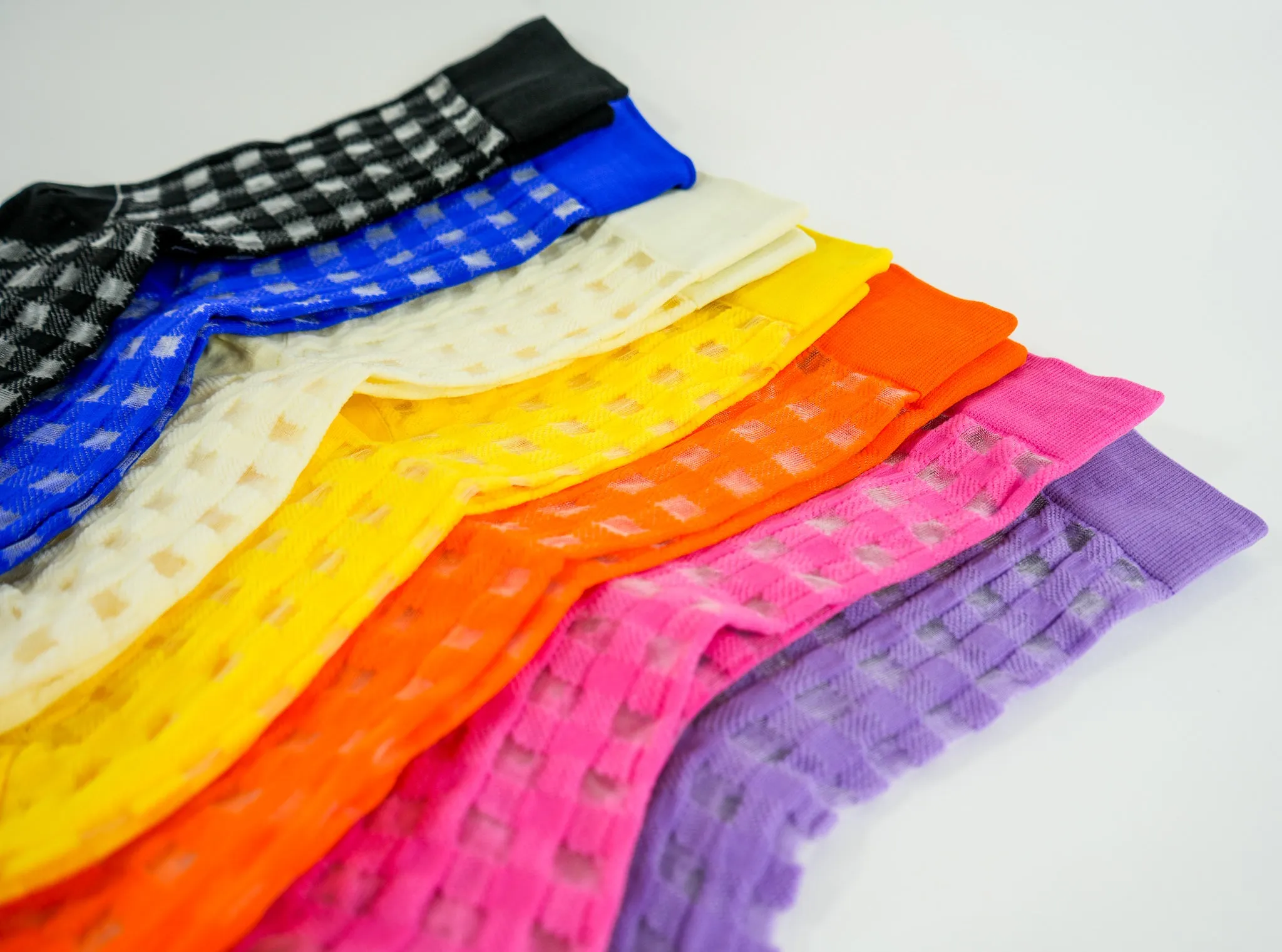 Sheer Grid Socks