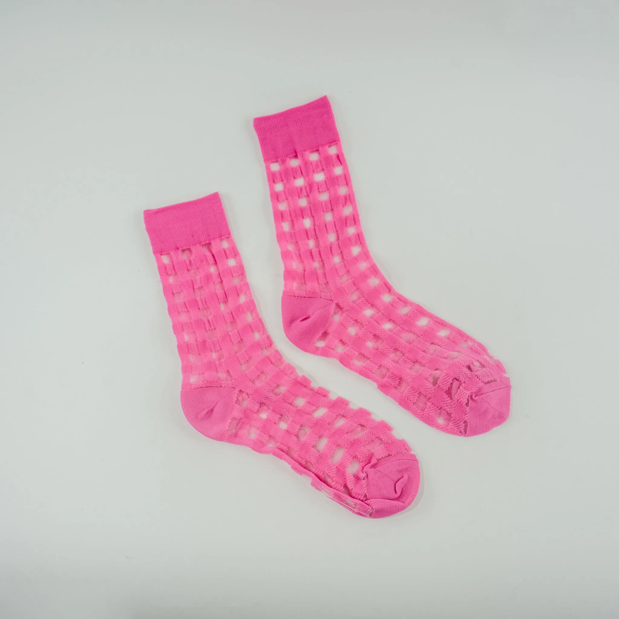 Sheer Grid Socks