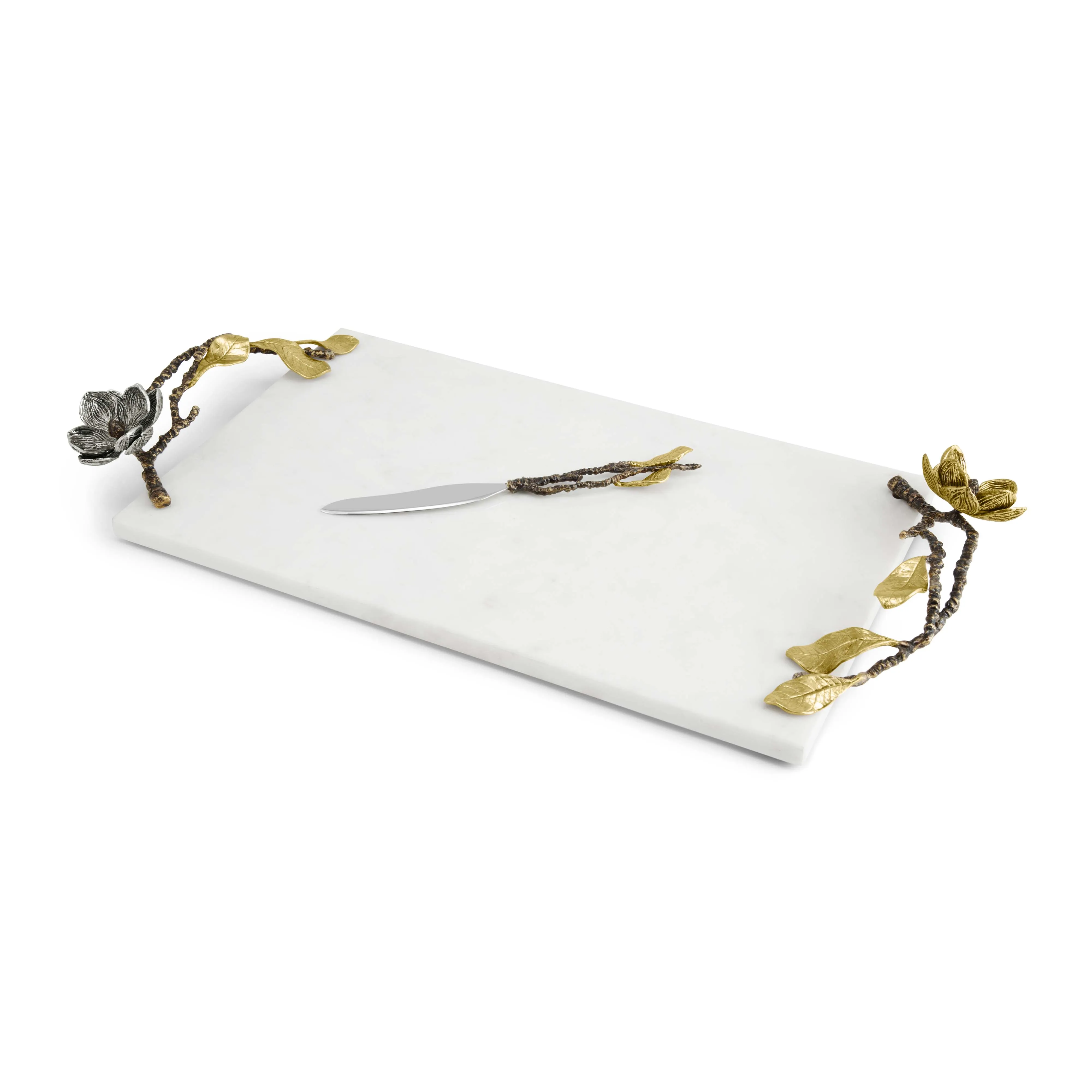 Vintage Bloom Cheese Board with Knife