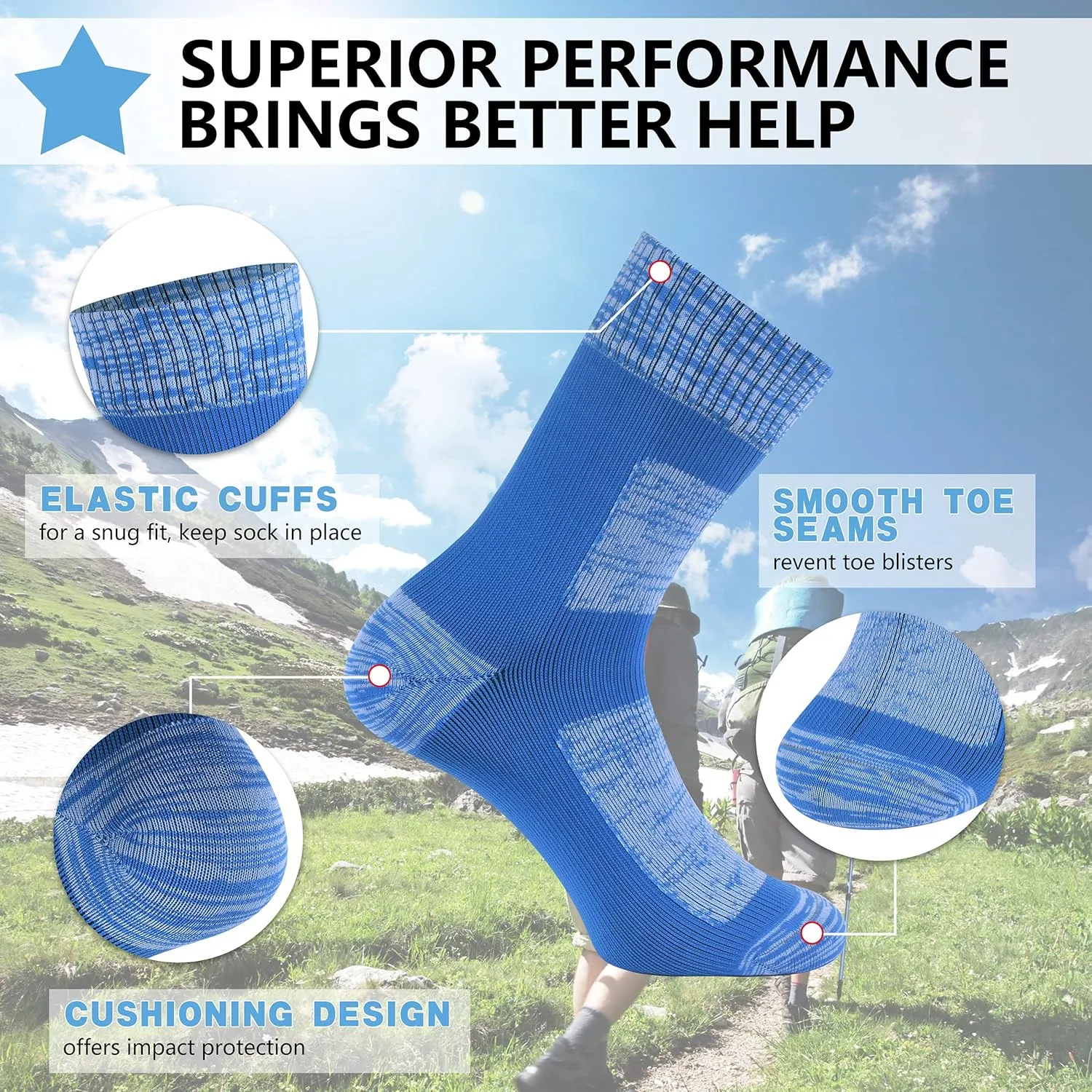 Waterproof Socks Neoprene Unisex Breathable Outdoor Sports Hiking Fishing Wading Crew/Ankle Socks