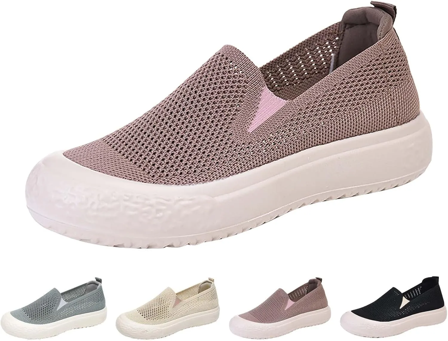 Women's Soft Orthopedic Shoes Breathable Woven Go Walking Slip On Foam Shoes Arch Support Casual Shoes for Youth Girls
