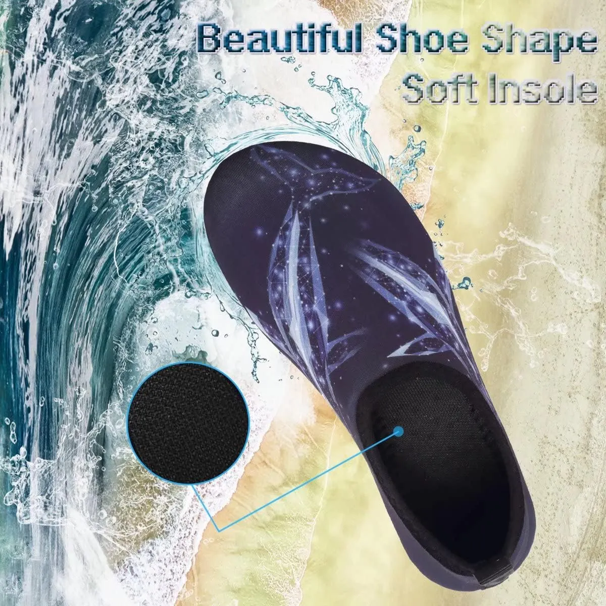 YALOX Water Shoes Women's Men's Outdoor Beach Swimming Aqua Socks Quick-Dry Barefoot Shoes Surfing Yoga Pool Exercise