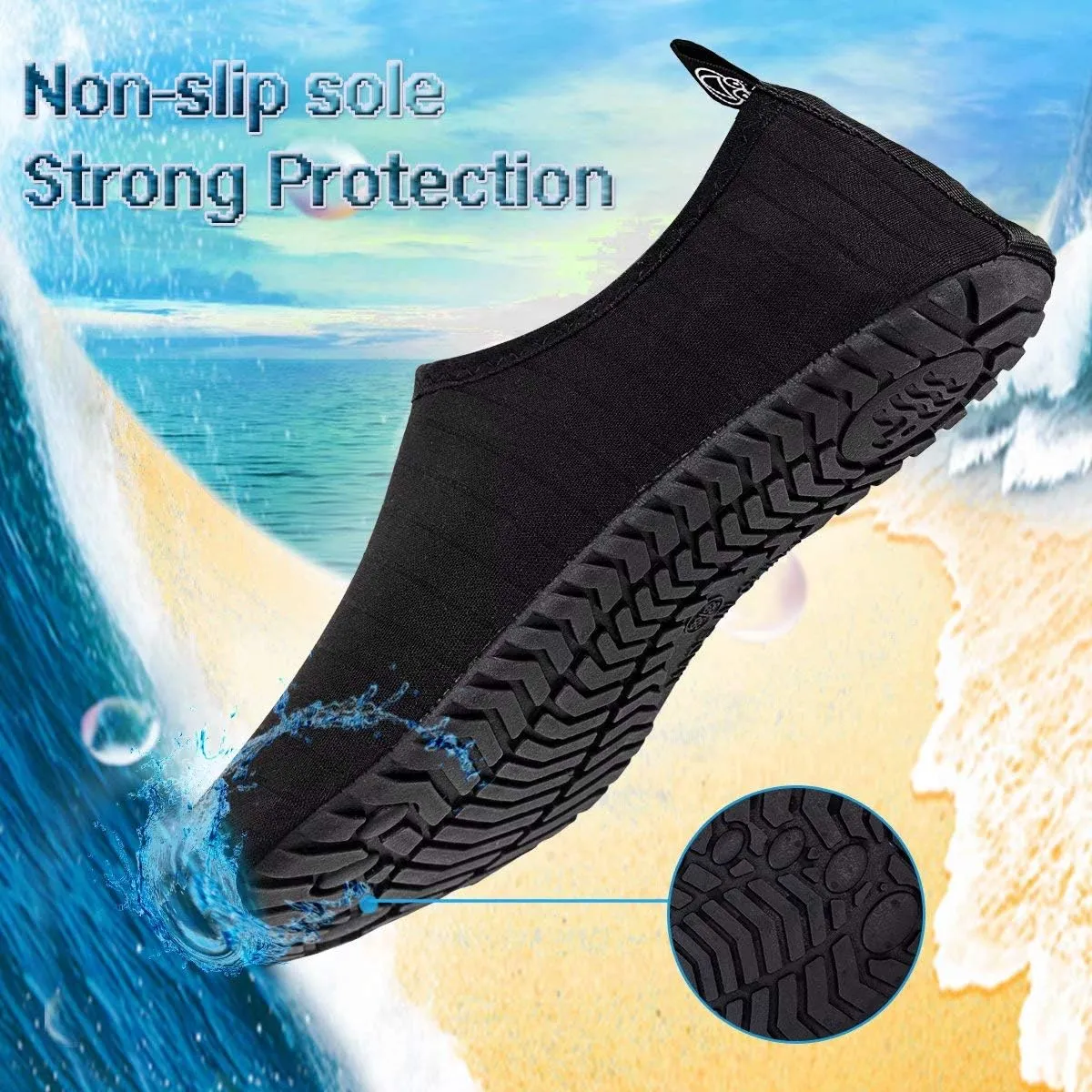 YALOX Water Shoes Women's Men's Outdoor Beach Swimming Aqua Socks Quick-Dry Barefoot Shoes Surfing Yoga Pool Exercise